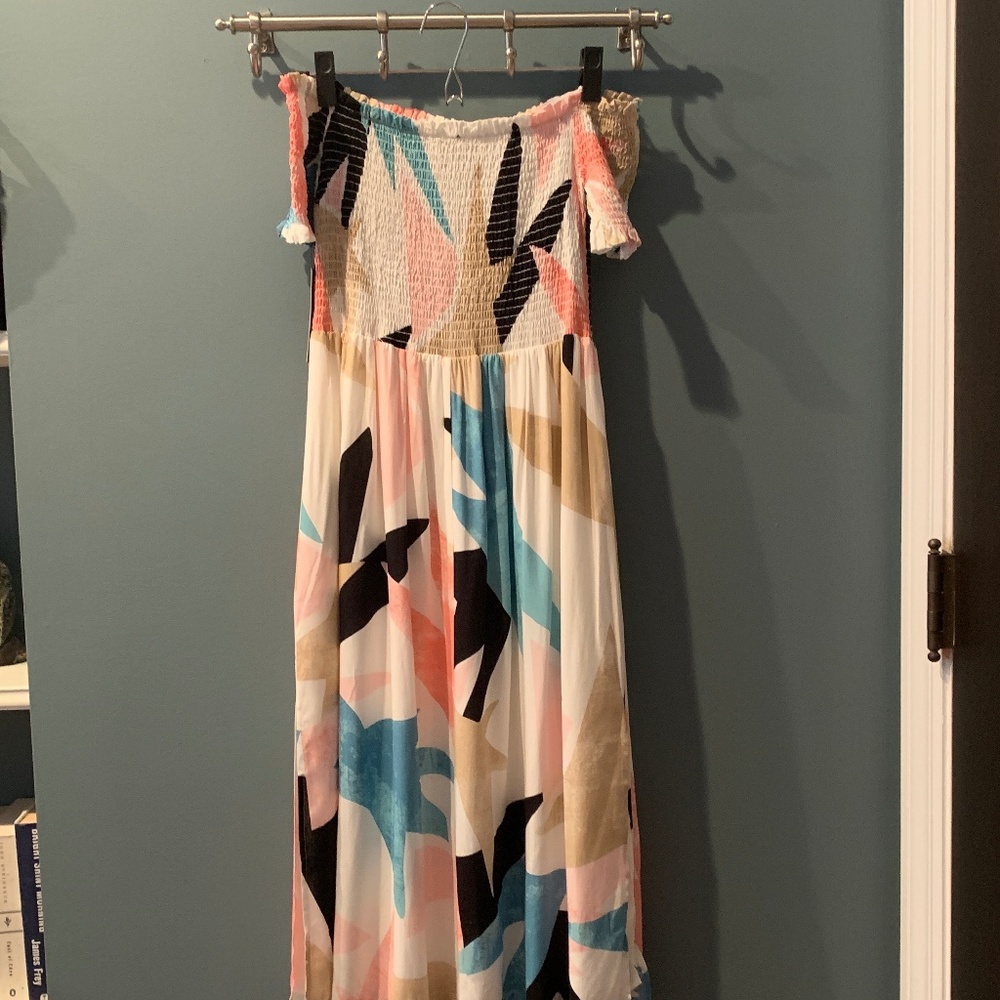 Lulu's Off-the-Shoulder Midi Dress in Large